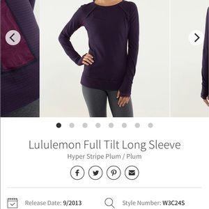 Lululemon Full Tilt Long Sleeve